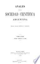 libro Anales De La Sociedad Científica Argentina