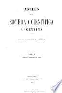 libro Anales De La Sociedad Científica Argentina