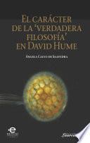 libro El Carácter De La Verdadera Filosofía En David Hume