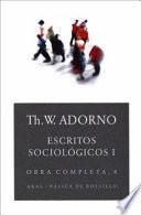 libro Escritos Sociológicos I