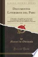 libro Documentos Literarios Del Peru, Vol. 11