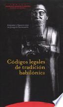libro Códigos Legales De Tradición Babilónica