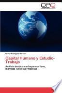 libro Capital Humano Y Estudio  Trabajo