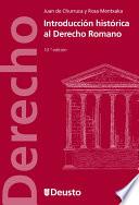 libro Introducción Histórica Al Derecho Romano (10 Edición)