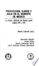libro Producción, Ejidos Y Agua En El Noreste De México