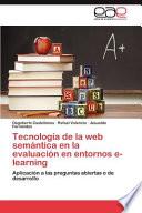 libro Tecnología De La Web Semántica En La Evaluación En Entornos E Learning