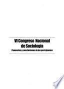 libro Vi Congreso Nacional De Sociología